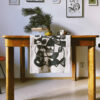 Linen Table Runner | Ink Painting - Image 2