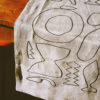 Linen Table Runner | Crayon Drawing - Image 2