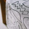 Linen Table Runner | Crayon Drawing - Image 5