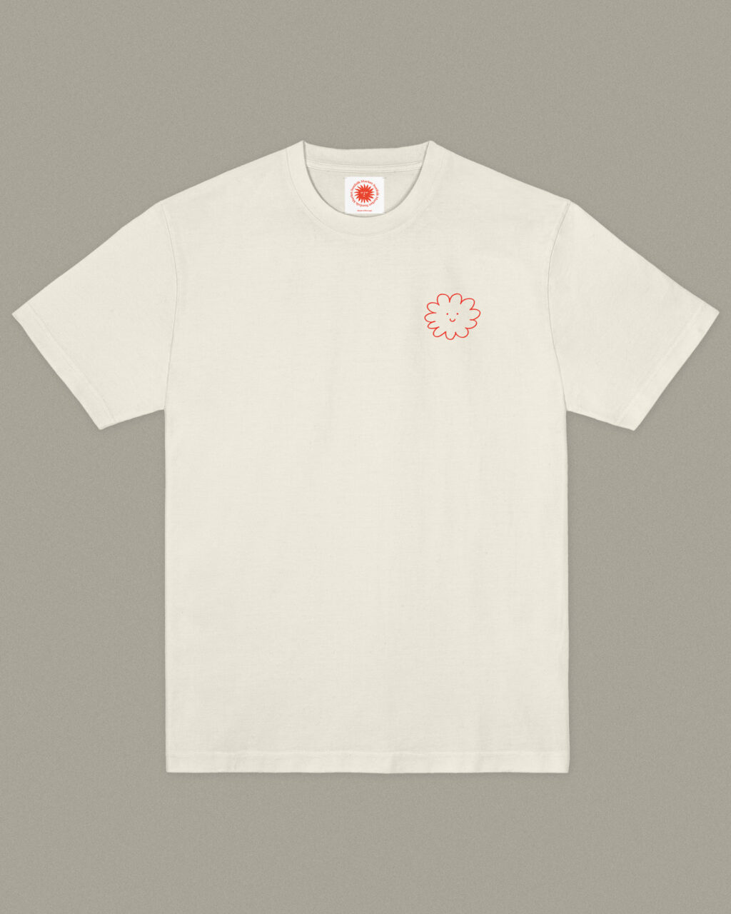 Sunfolk Market Red Outline Flower T-shirt - Image 2